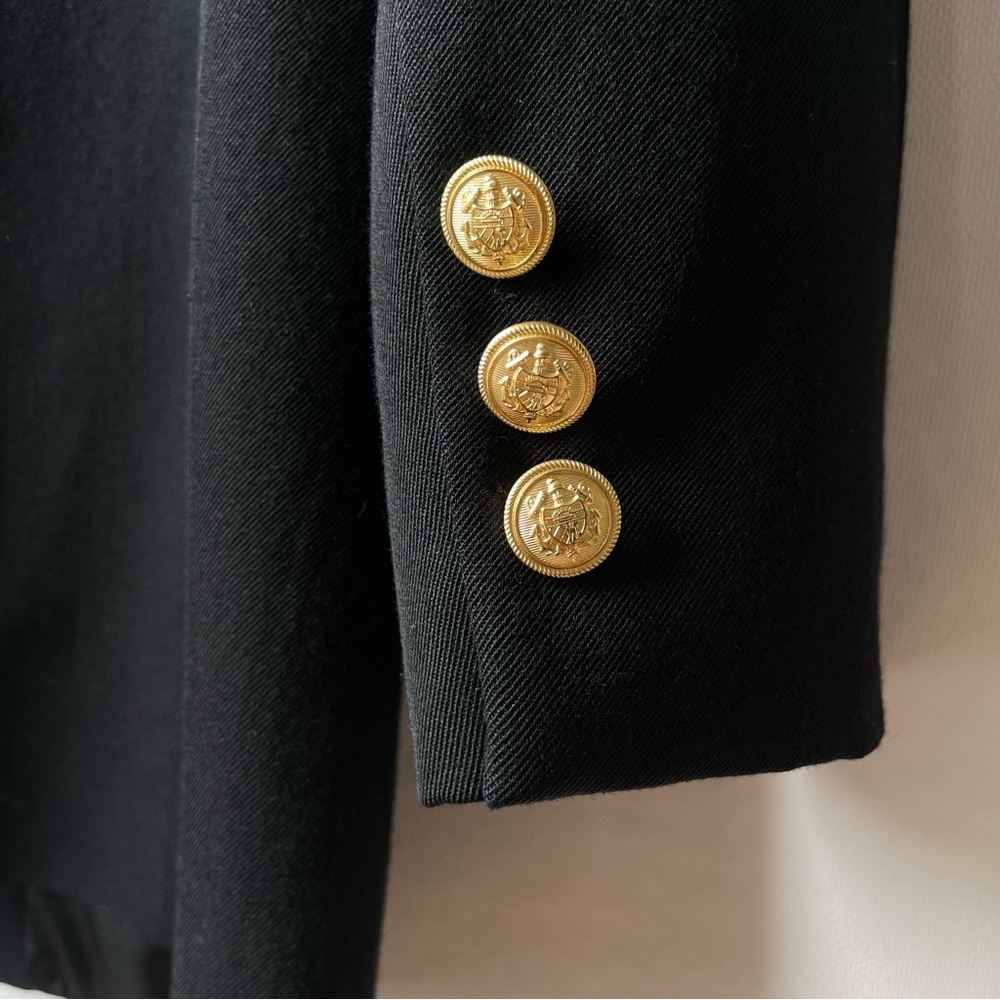 Vintage Hunter’s Glen Black Classic Single Button Blazer Suit Jacket Size 10 - Picture 10 of 16
